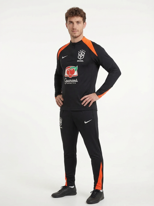 2025/2026 BRAZIL BLACK AND ORANGE TRACKSUIT