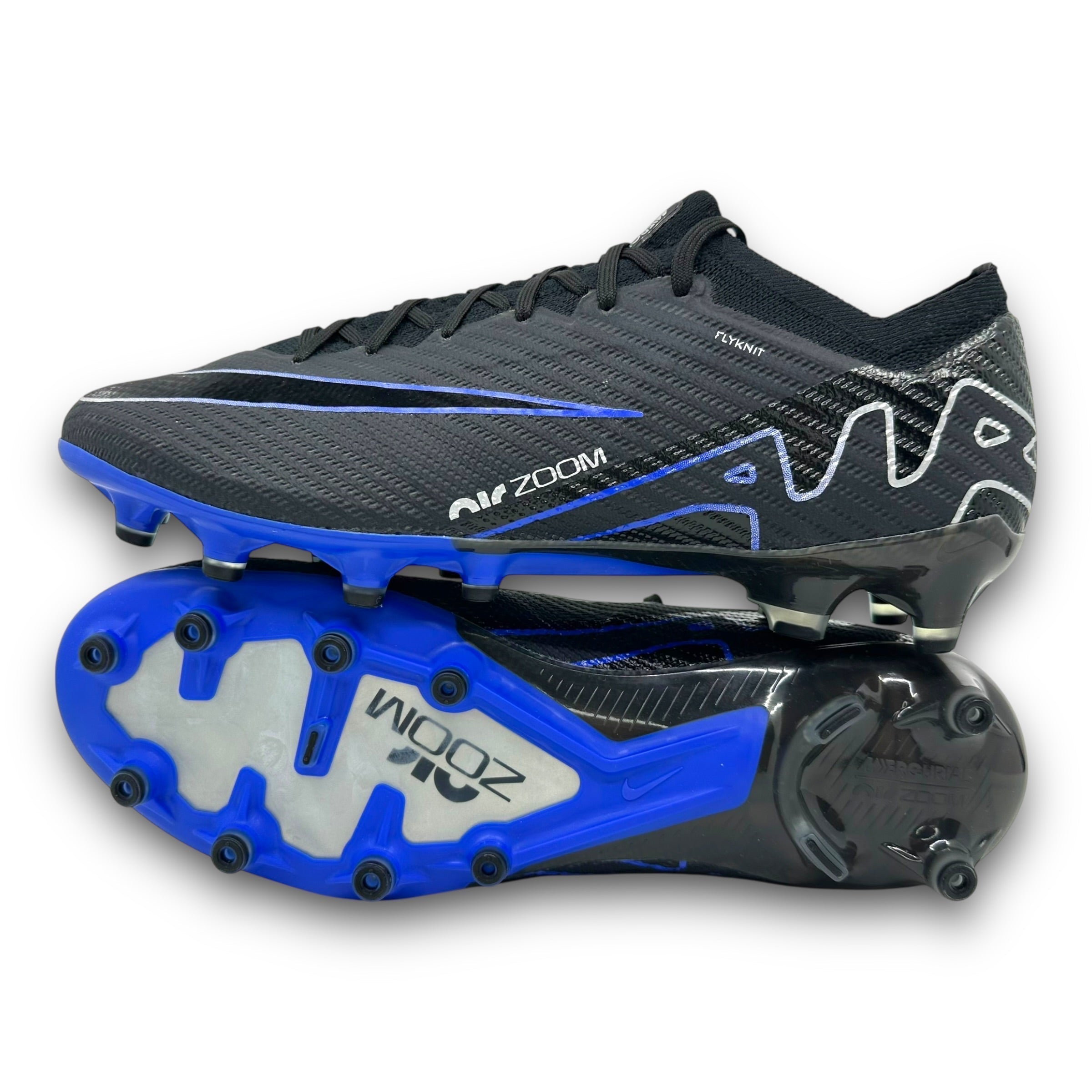 NIKE MERCURIAL VAPOR 15 ELITE FG FOOTBALL BOOTS BLACK BLUE