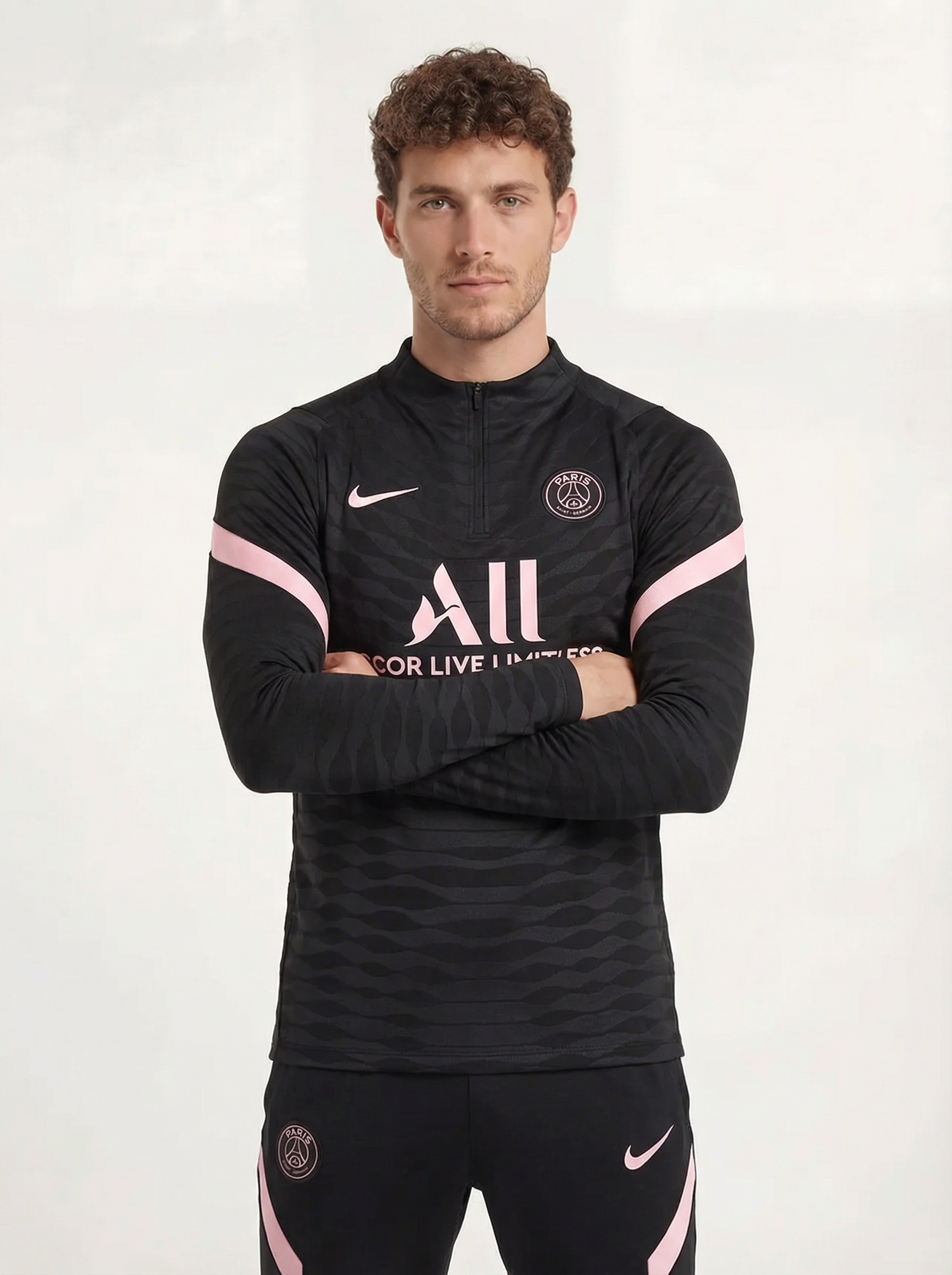PSG BLACK AND PINK TRACKSUIT