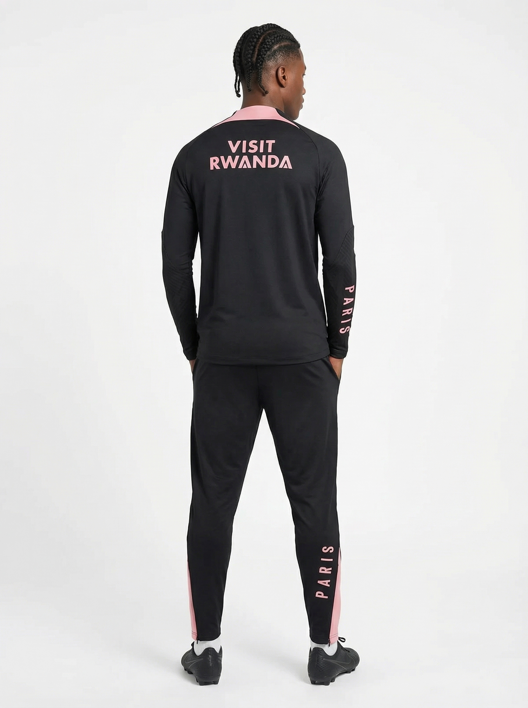 PSG BLACK AND PINK TRACKSUIT