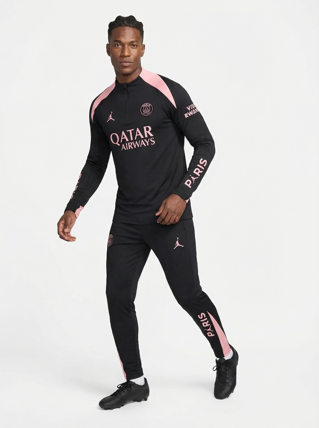 PSG BLACK AND PINK TRACKSUIT